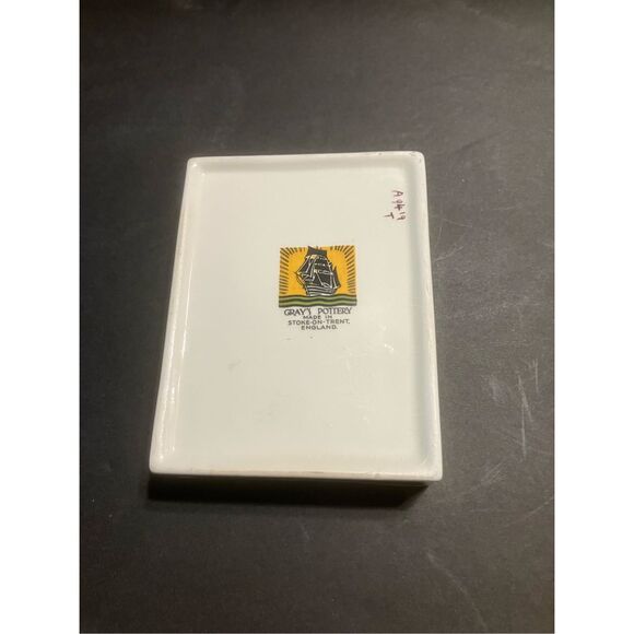 English Grays Pottery Porcelain Trinket Box “Flying Cloud” - Picture 10 of 12